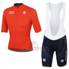 Bahrain Merida Cycling Jersey Bib Short 2017 Short Sleeve Orange