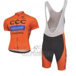 CCC Cycling Jersey Bib Short 2017 Short Sleeve Black and Orange