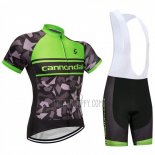 Cannondale Cycling Jersey Bib Short 2018 Men Short Sleeve Green and Black