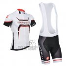 Castelli Cycling Jersey Bib Short 2014 Men Short Sleeve White and Orange