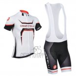 Castelli Cycling Jersey Bib Short 2014 Men Short Sleeve White and Orange