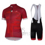 Castelli Cycling Jersey Bib Short 2016 Men Short Sleeve Red and White