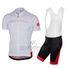 Castelli Cycling Jersey Bib Short 2017 Men Short Sleeve White