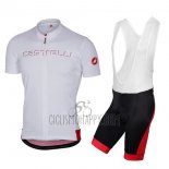 Castelli Cycling Jersey Bib Short 2017 Men Short Sleeve White