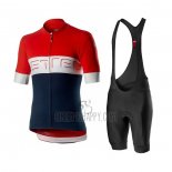Castelli Cycling Jersey Bib Short 2020 Men Short Sleeve Red Blue
