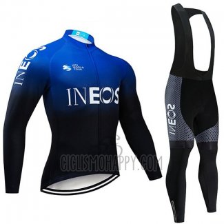 Castelli INEOS Cycling Jersey Bib Tight 2019 Long Sleeve Black Blue