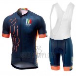Castelli Maratona Dles Dolomites-Enel Cycling Jersey Bib Short 2018 Men Short Sleeve Blue Orange
