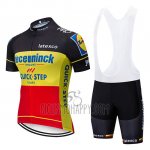 Deceuninck Quick Step Cycling Jersey Bib Short 2019 Short Sleeve Black Yellow Red