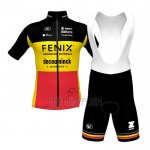 Deceuninck Quick Step Cycling Jersey Bib Short 2023 Short Sleeve Yellow Red