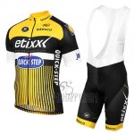 Etixx Quick Step Cycling Jersey Bib Short 2016 Short Sleeve Yellow and Black
