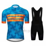 Le Col Cycling Jersey Bib Short 2020 Men Short Sleeve Blue Orange