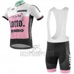 Lotto NL-Jumbo Cycling Jersey Bib Short 2019 Short Sleeve Pink White