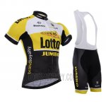 Lotto NL Jumbo Cycling Jersey Bib Short 2015 Short Sleeve Yellow