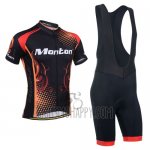 Monton Cycling Jersey Bib Short 2014 Men Short Sleeve Red and Orange