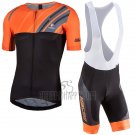 Nalini Roma Cycling Jersey Bib Short 2017 Men Short Sleeve Black and Orange
