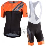 Nalini Roma Cycling Jersey Bib Short 2017 Men Short Sleeve Black and Orange