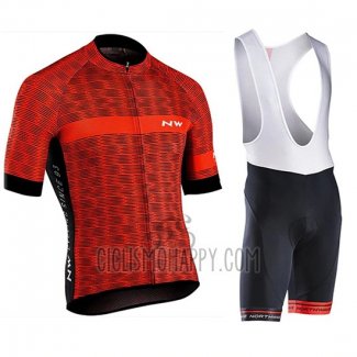 Northwave Cycling Jersey Bib Short 2019 Men Short Sleeve Red