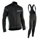 Northwave Cycling Jersey Bib Tight 2017 Men Long Sleeve Deep Black