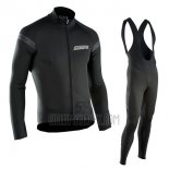 Northwave Cycling Jersey Bib Tight 2017 Men Long Sleeve Deep Black