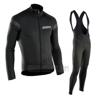 Northwave Cycling Jersey Bib Tight 2017 Men Long Sleeve Deep Black
