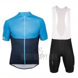 POC Essential XC Cycling Jersey Bib Short 2018 Men Short Sleeve Blue and Black