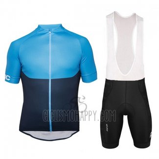 POC Essential XC Cycling Jersey Bib Short 2018 Men Short Sleeve Blue and Black