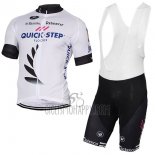 Quick Step Floor Cycling Jersey Bib Short 2017 Short Sleeve Quick Step Floors White