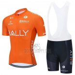 Rally Cycling Jersey Bib Short 2021 Men Short Sleeve Orange