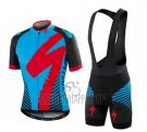 Specialized Cycling Jersey Bib Short 2016 Men Short Sleeve Blue and Black