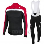 Sportful Cycling Jersey Bib Tight 2016 Men Long Sleeve Black and Red