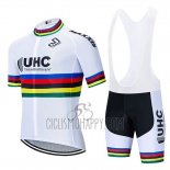 UHC UCI Mondo CampioneCycling Jersey Bib Short 2020 Men Short Sleeve