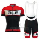 ALE Cycling Jersey Bib Short 2016 Men Short Sleeve Red White Black