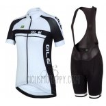 ALE Cycling Jersey Bib Short 2016 Women Short Sleeve Black and White