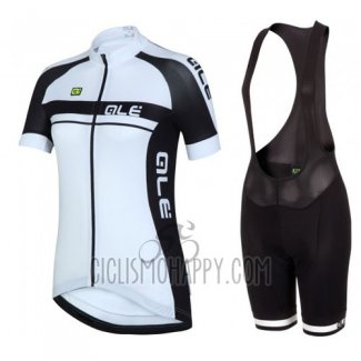 ALE Cycling Jersey Bib Short 2016 Women Short Sleeve Black and White