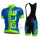 ALE Cycling Jersey Bib Short 2017 Men Short Sleeve Blue