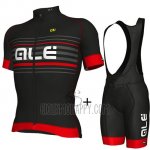 ALE Cycling Jersey Bib Short 2018 Men Short Sleeve Black and Red