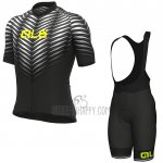 ALE Cycling Jersey Bib Short 2022 Men Short Sleeve Black White