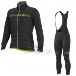ALE Cycling Jersey Bib Tight 2020 Men Long Sleeve Black Yellow
