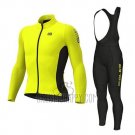 ALE Cycling Jersey Bib Tight 2020 Men Long Sleeve Yellow Black