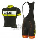 ALE Graphics Prr Bermuda Cycling Jersey Bib Short 2017 Men Short Sleeve Black and Yellow