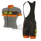 ALE Graphics Prr Bermuda Cycling Jersey Bib Short 2017 Men Short Sleeve Orange and Gray
