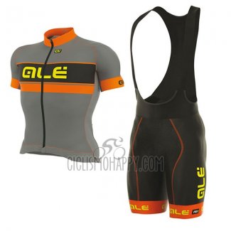 ALE Graphics Prr Bermuda Cycling Jersey Bib Short 2017 Men Short Sleeve Orange and Gray