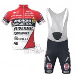 Androni Giocattoli Cycling Jersey Bib Short 2021 Men Short Sleeve Red