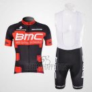 BMC Cycling Jersey Bib Short 2012 Short Sleeve Black and Red