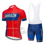 Bahrain Merida Cycling Jersey Bib Short 2019 Short Sleeve Red