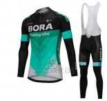 Bora Cycling Jersey Bib Tight 2018 Long Sleeve Green and Black
