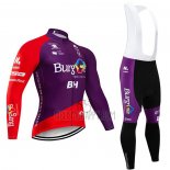 Burgos BH Cycling Jersey Bib Tight 2020 Men Long Sleeve Purple Red