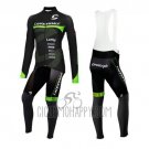 Cannondale Cycling Jersey Bib Tight 2016 Men Long Sleeve Black and Green