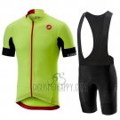 Castelli Aero Race Cycling Jersey Bib Short 2019 Men Short Sleeve Green