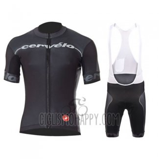 Castelli Cervelo Cycling Jersey Bib Short 2016 Men Short Sleeve Black